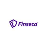 A purple finseca logo on a white background.