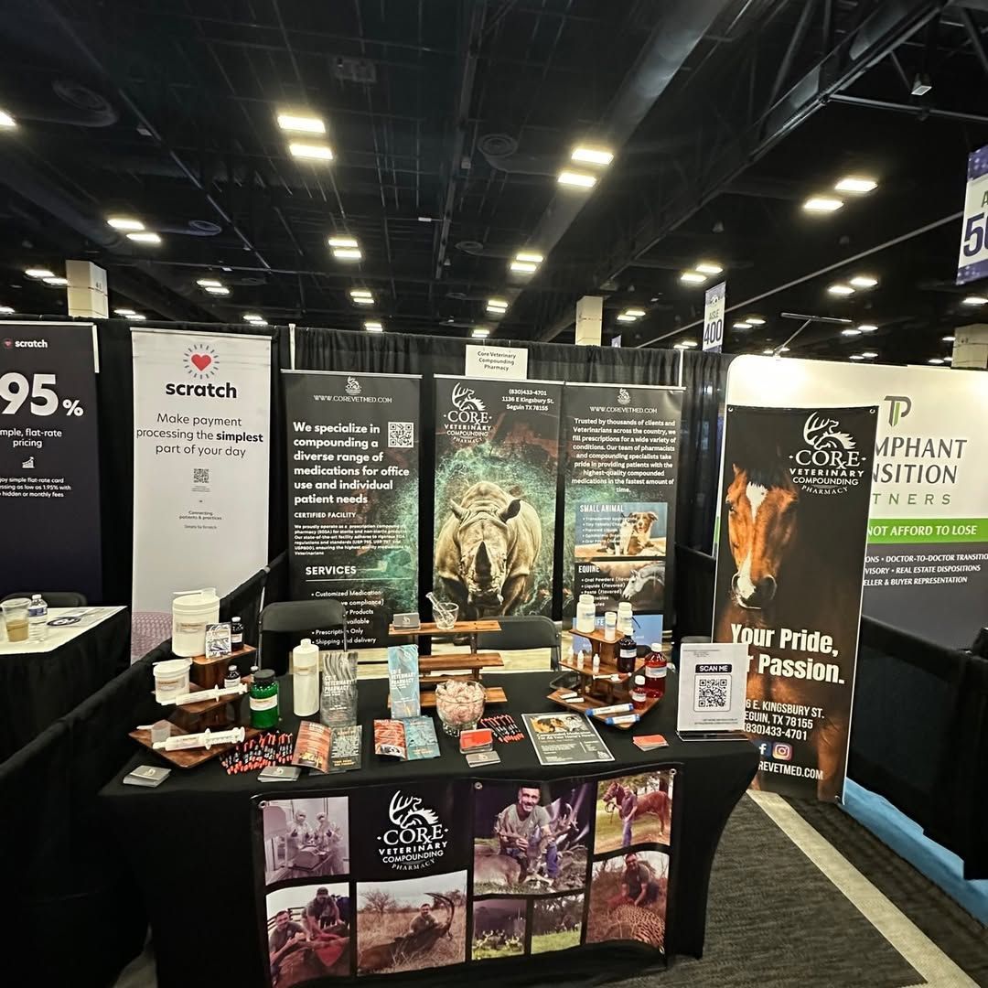 A booth at a convention with a sign that says 95 % off