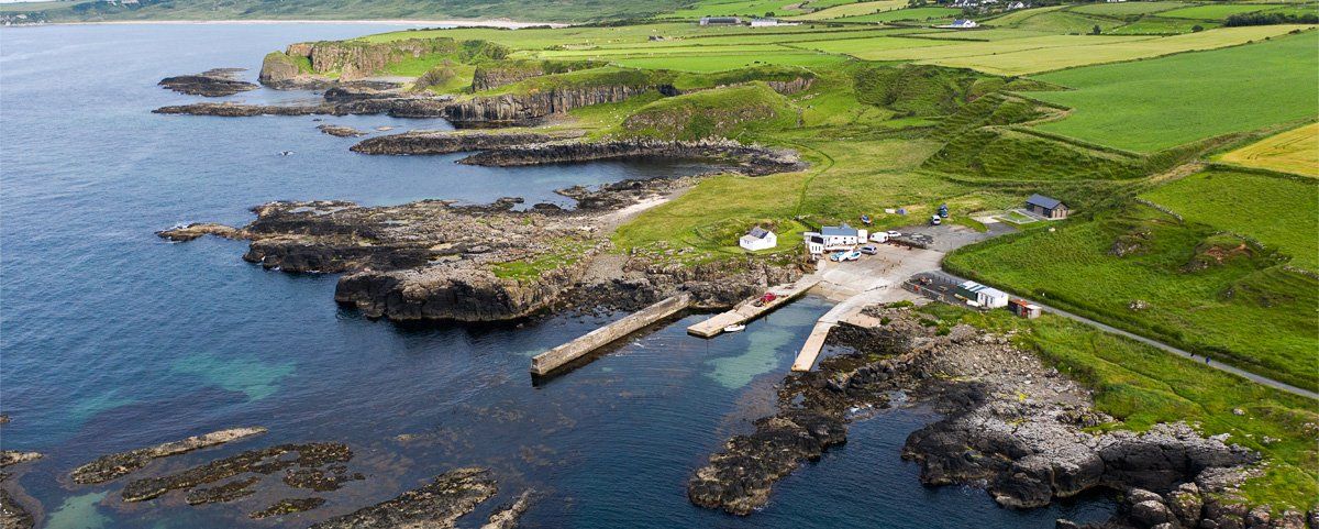 Dunseverick harbour by Art Ward