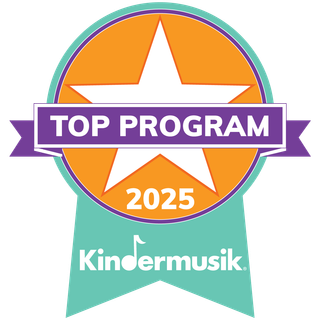 A badge with a white star inside an orange circle. Text reads 