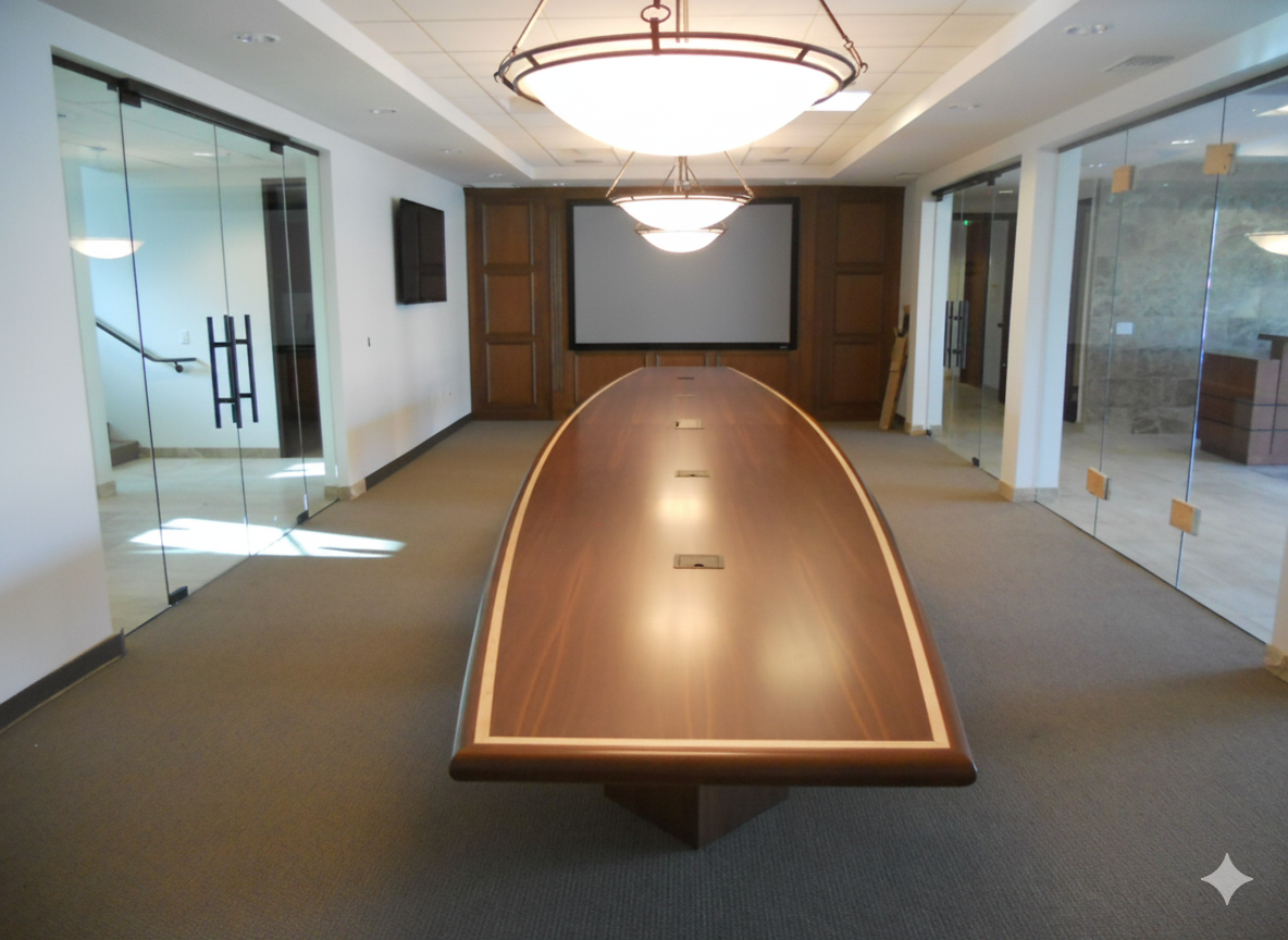 Wooden bar inside a dimly lit space with bottles, taps, and arcade game visible.