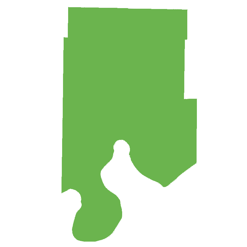 Green map of Douglas County, Nebraska.