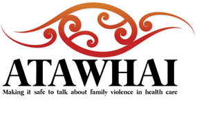 Logo for Atawhai with Maori design and text: 