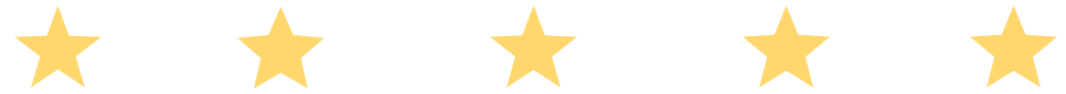 Five yellow stars on a white background.