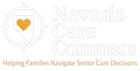 Nevada Care Compass logo with gold heart and compass icon, tagline: “Helping Families Navigate Senior Care Decisions”