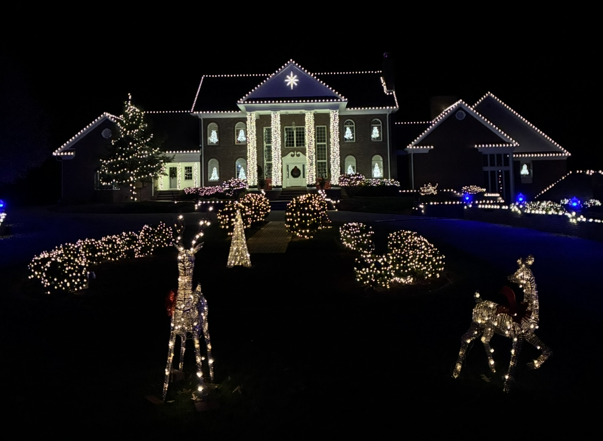 entire property christmas lighting 