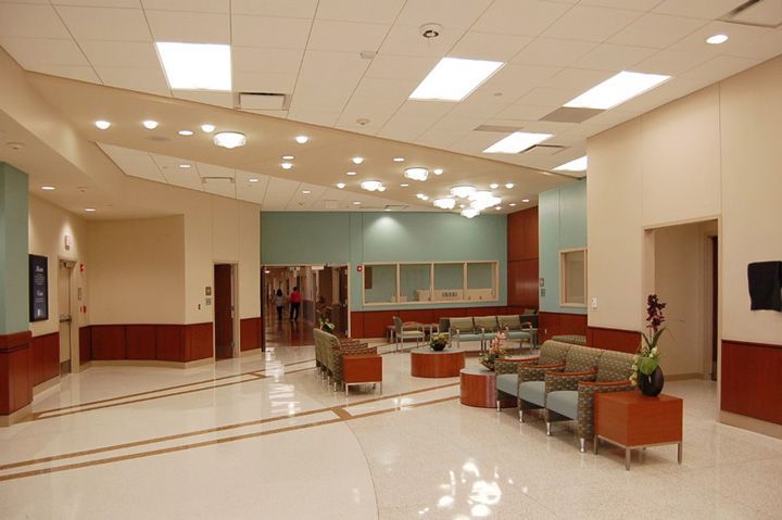 A large room with a lot of furniture in it