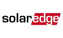 The solaredge logo is red and black on a white background.