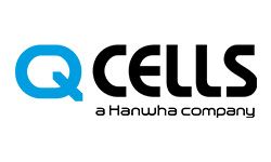 The logo for q cells is a hanwha company.