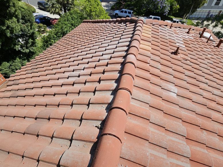 A roof with a lot of tiles on it