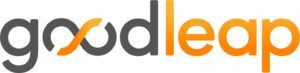 The logo for goodleap is orange and black with a white background.