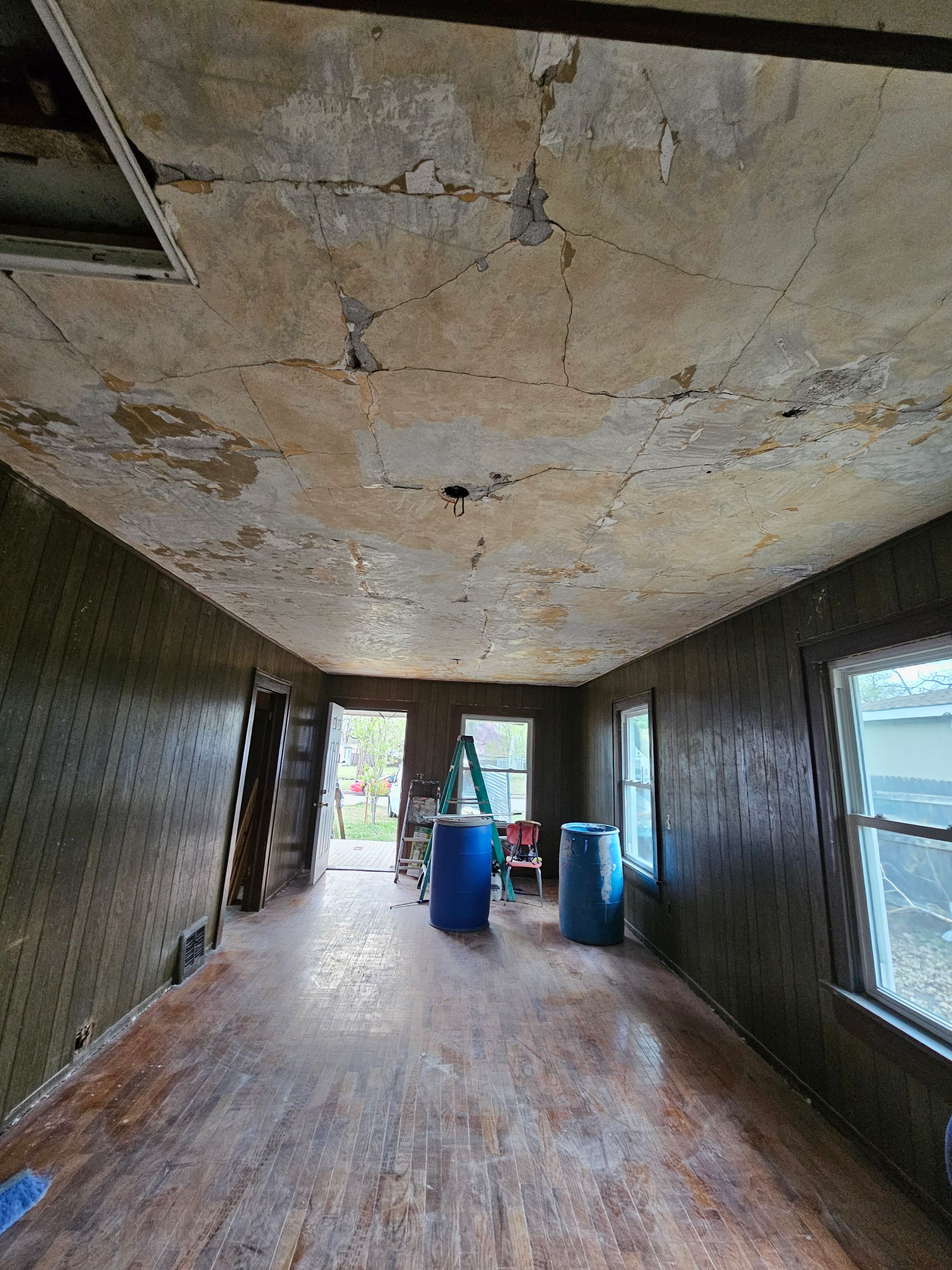 Old ceiling with crack