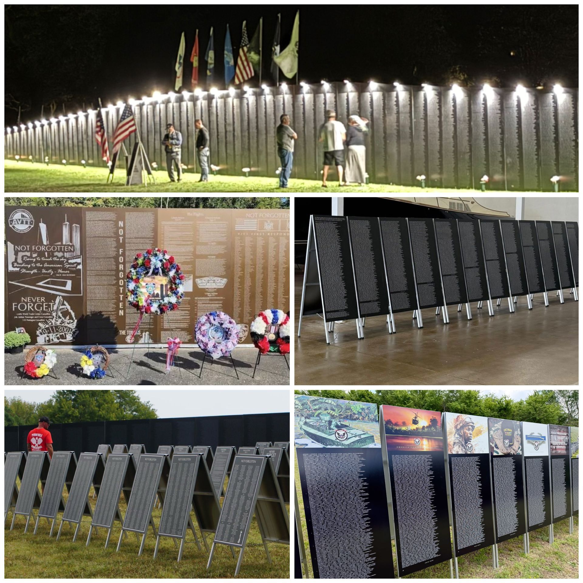 tribute image with flags