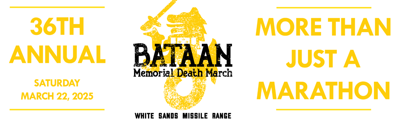 A poster for the 36th annual bataan memorial south march