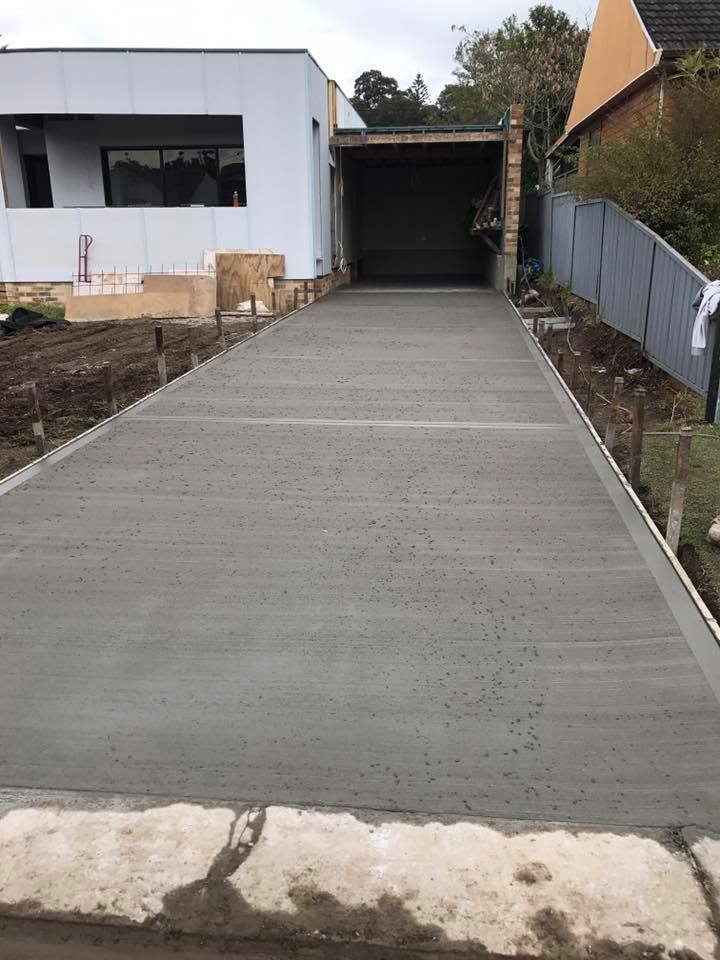 Fresh Concrete Driveway — AJ's Concreting Services in Taylors Beach, NSW