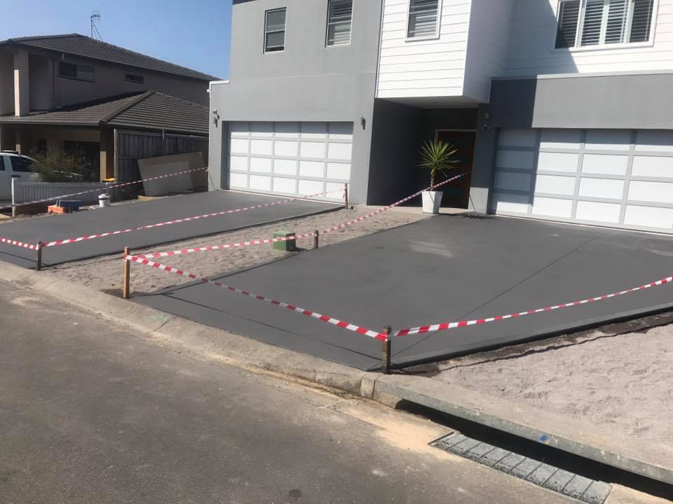 New Concrete Driveways in Complex — AJ's Concreting Services in Taylors Beach, NSW