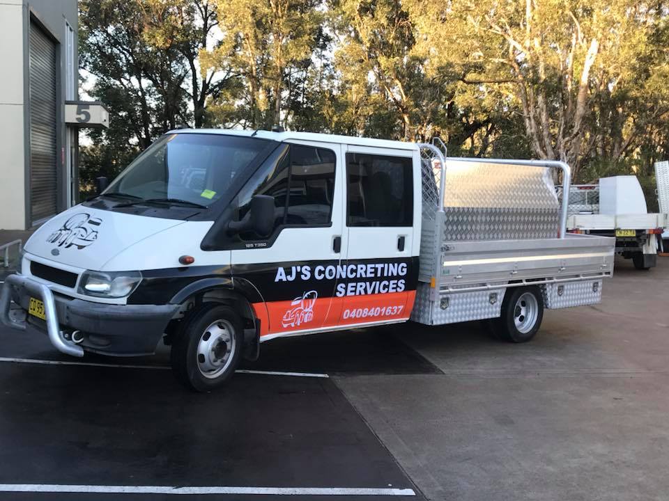 AJ's Concreting Services Vehicle — AJ's Concreting Services in Taylors Beach, NSW