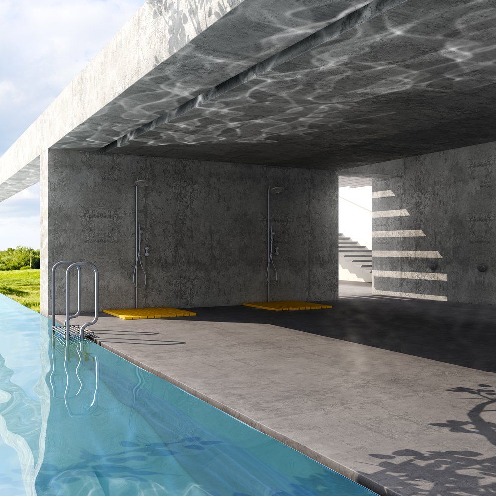 Pool with Concrete Patio — AJ's Concreting Services in Taylors Beach, NSW