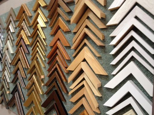 Picture frame chevrons on wall display