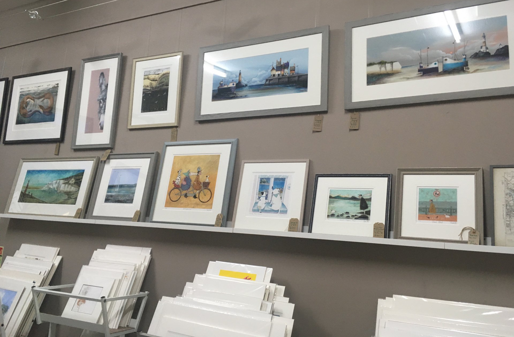K-Frames Shop showing prints