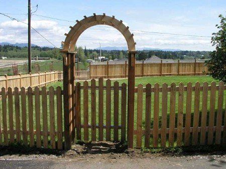 Wooden Fence With Arbor — Marysville, WA — Premier Fence, Inc.