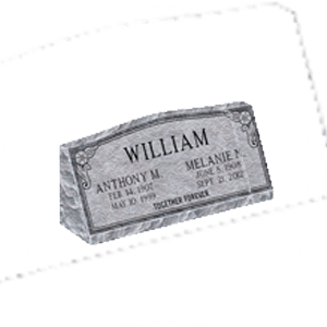 A gravestone for william anthony and melanie