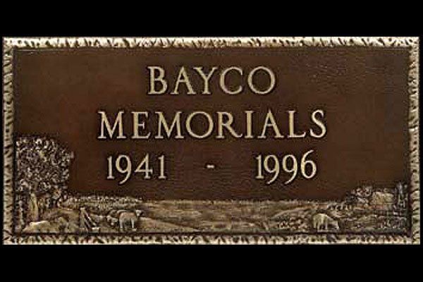 A gravestone for bayco memorials from 1941 to 1996