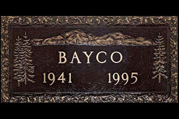 A gravestone for bayco from 1941 to 1995