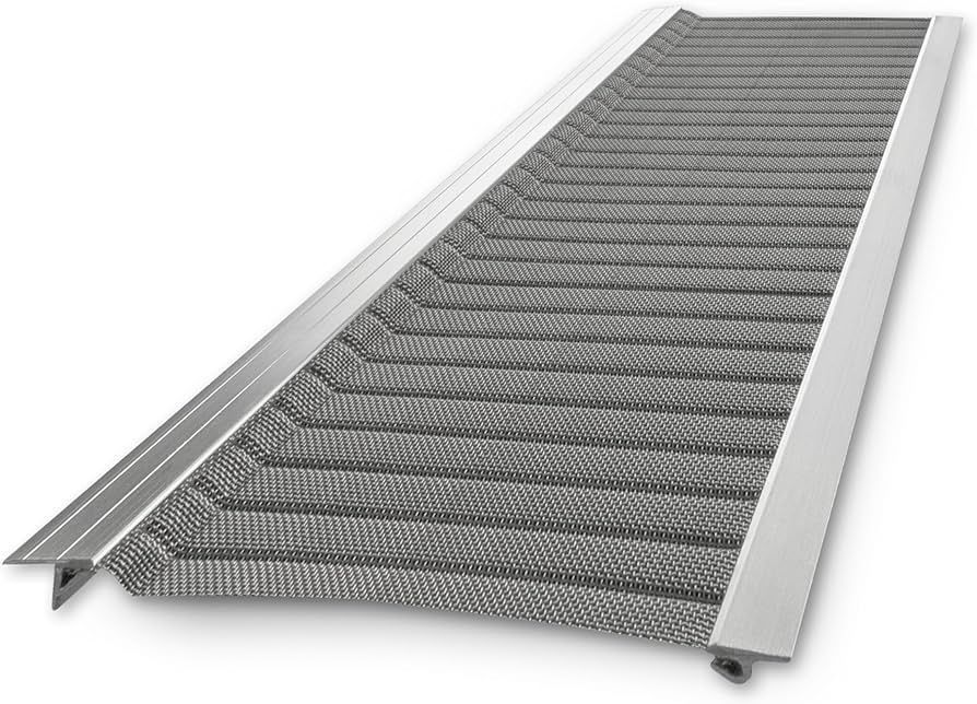 A long, rigid flat micro mesh gutter guard featuring a fine, tight mesh to protect a UK home's gutters from debris and allow the rain water to flow properly.