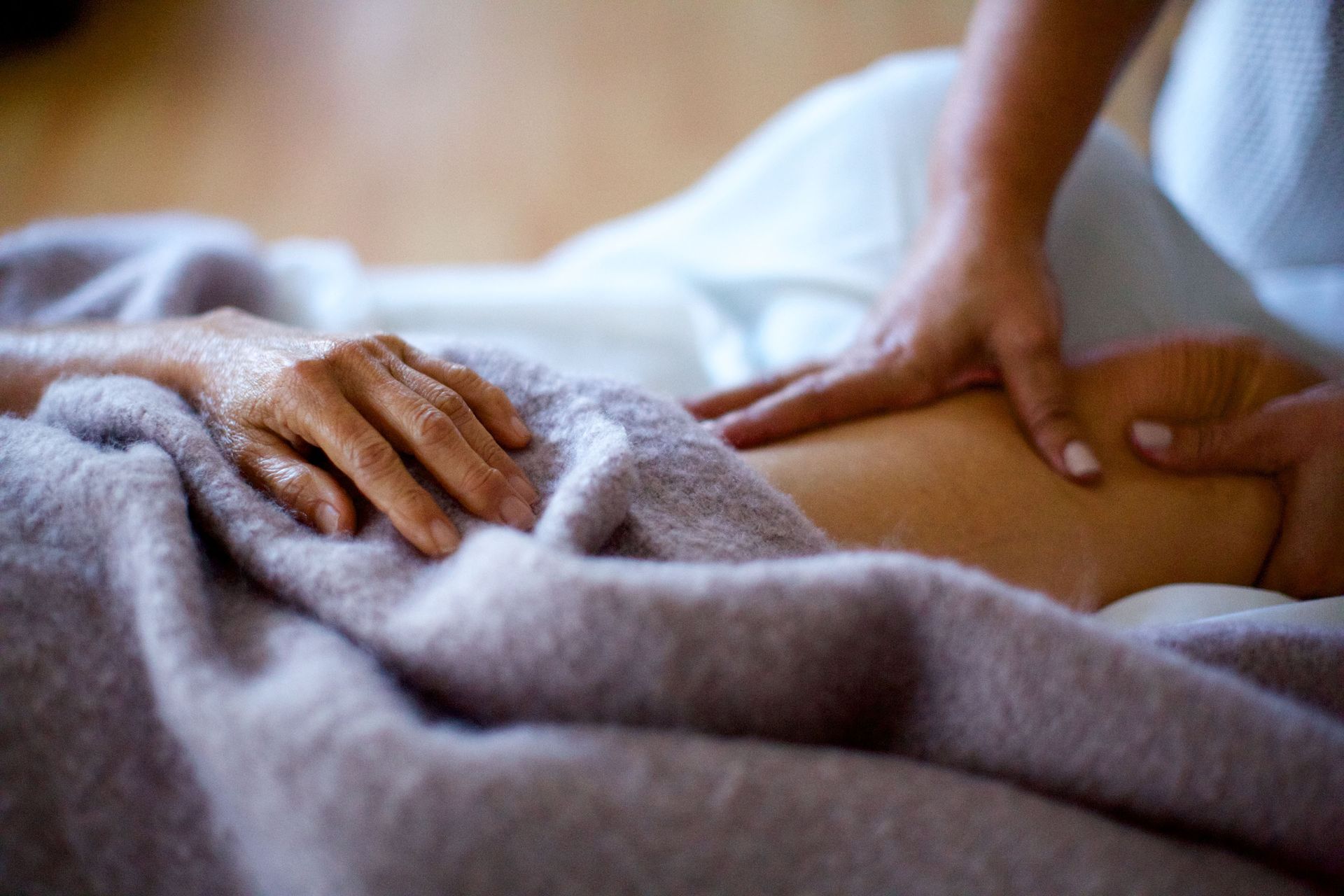 Therapeutic Massage On A Massage Couch