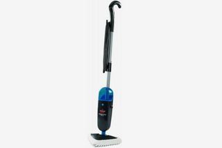 blue and black steam mop