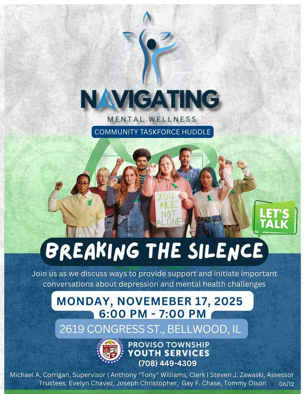 Flyer for a mental wellness event, 