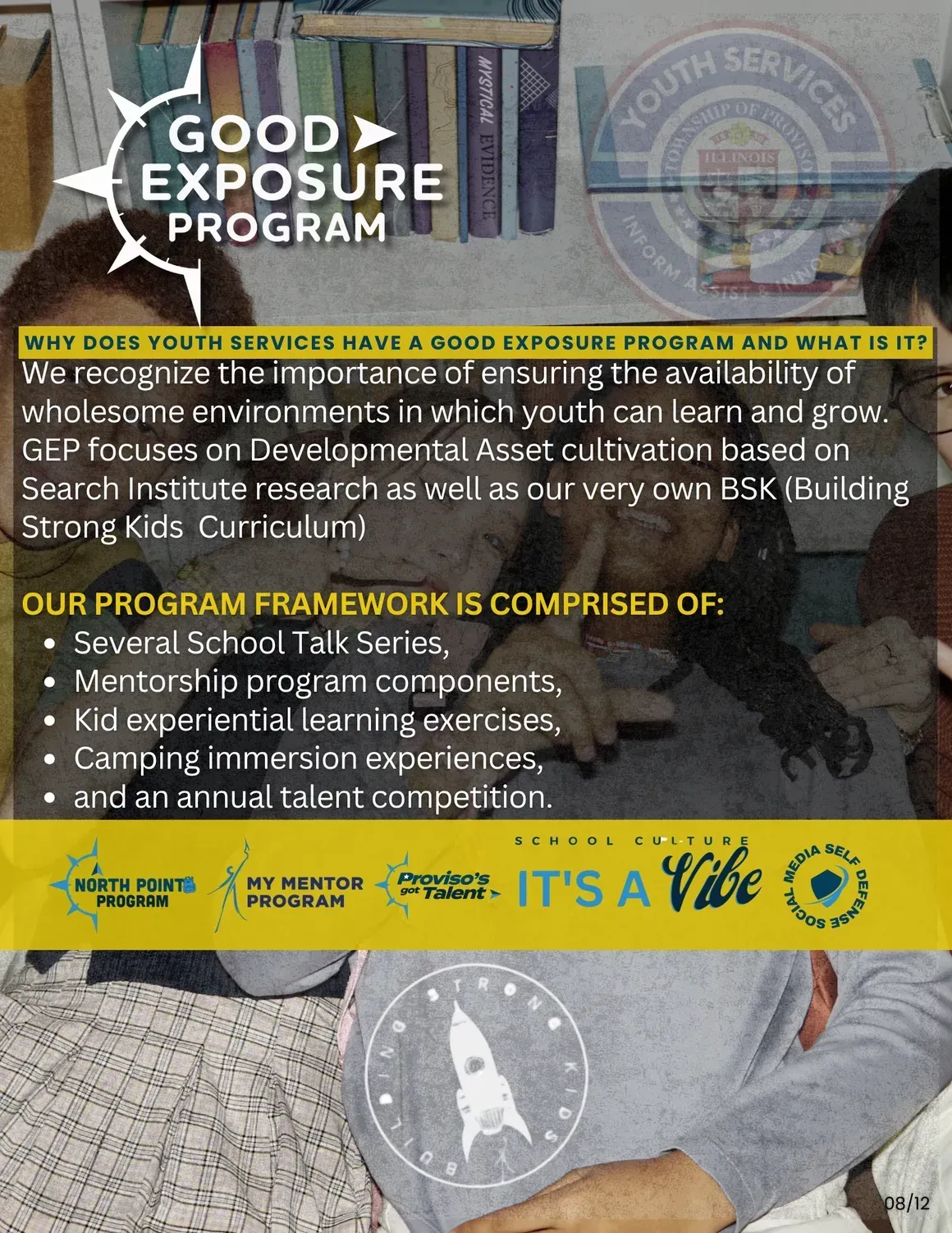 Poster for Good Exposure Program with program details and logos.