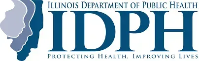 Illinois Department of Public Health logo with state outline and the letters 