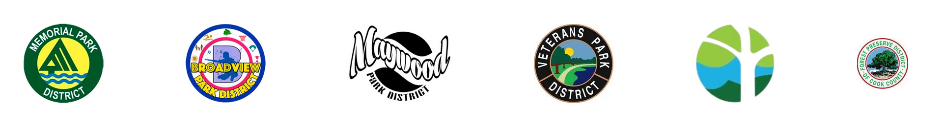 Collection of circular environmental logos.