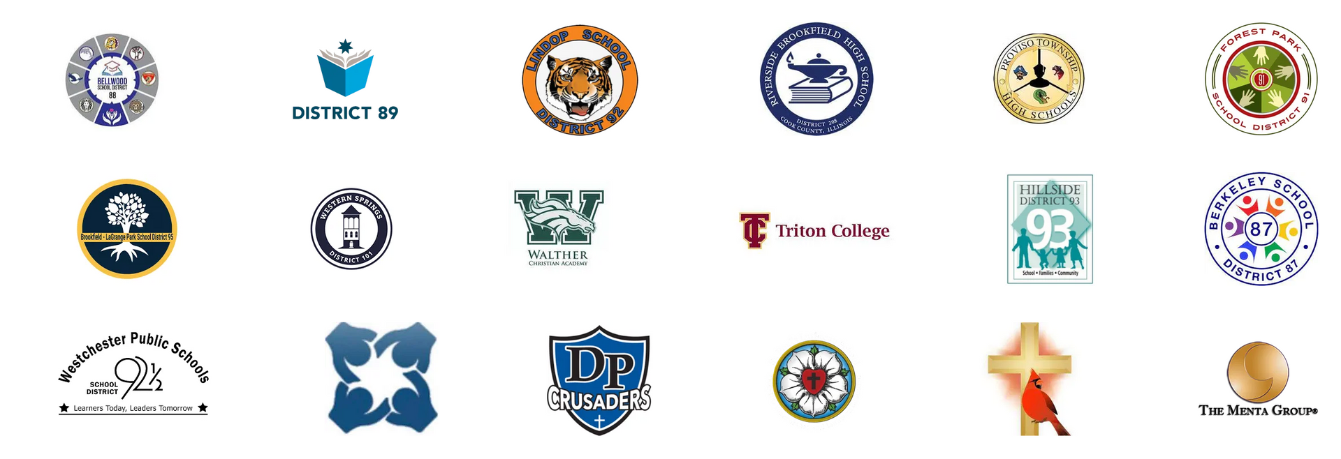Logos of various organizations displayed in rows.