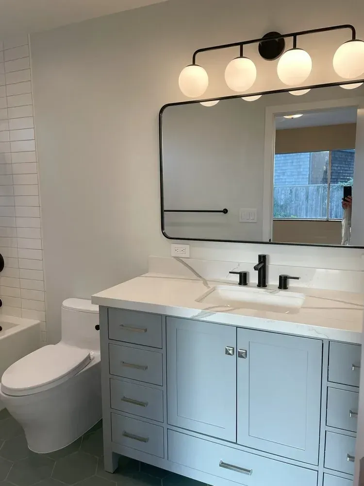 Vanity mirror and cabinet for a bathroom remodel in Richmond, CA Vanity mirror and cabinet for a bathroom remodel in Richmond, CA