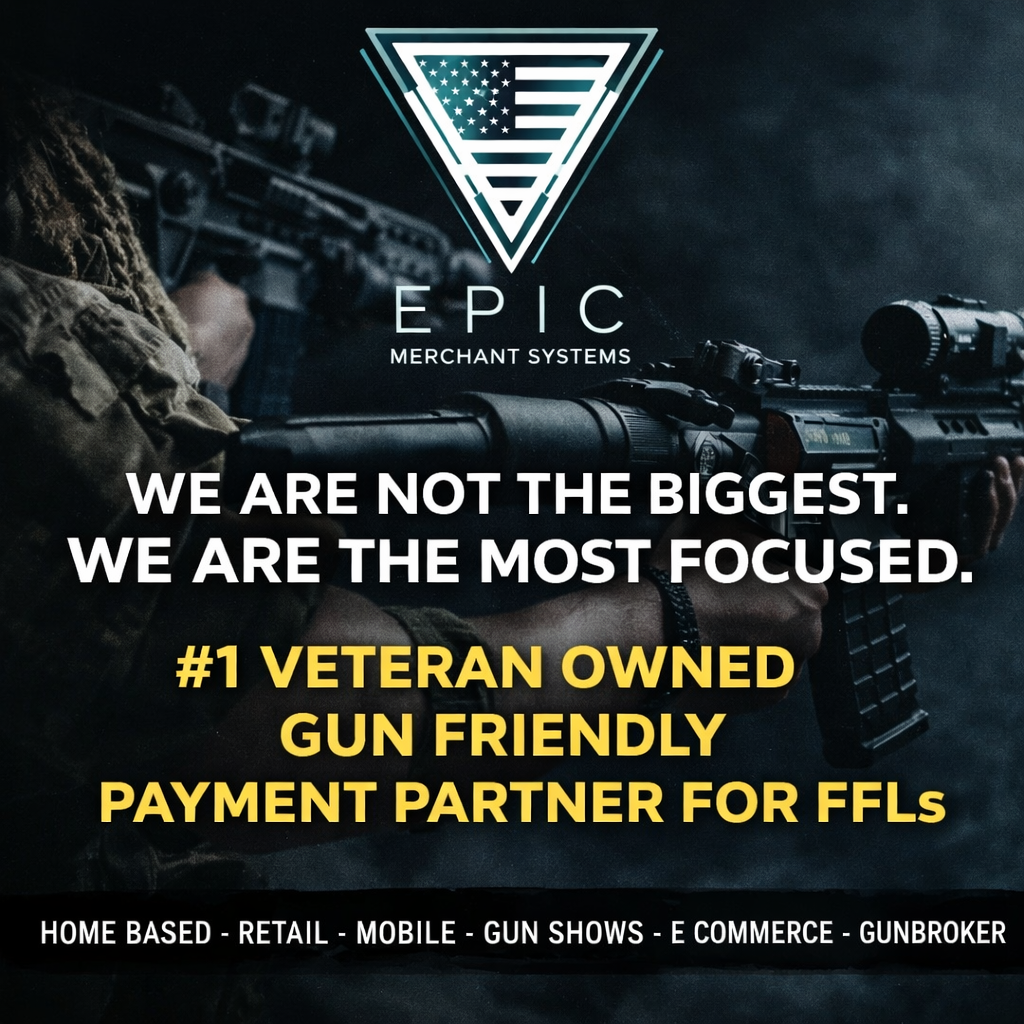 Veteran owned gun friendly payment provider for FFL home based retail mobile GunBroker e-commerce
