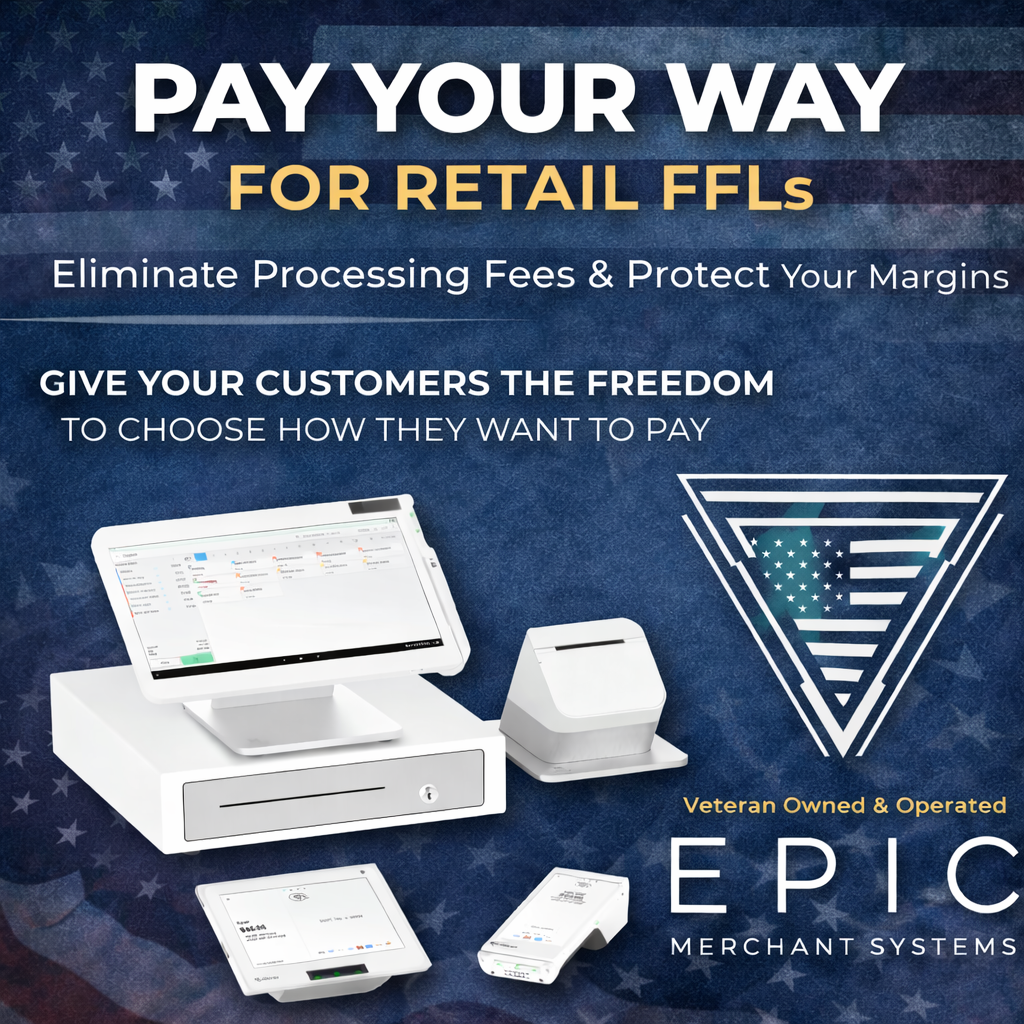 EPIC ZERO Pay Your Way payment processing solution for retail FFL businesses featuring dual pricing