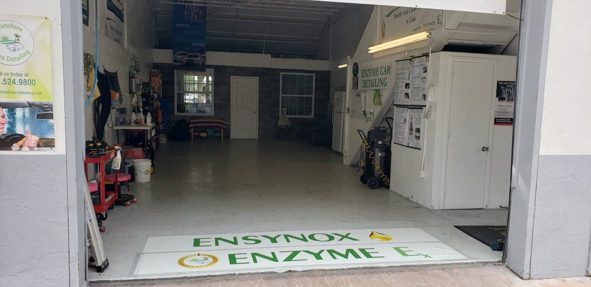 We continue to serve our customers and partners on the new place and provide our service with Ensynox organic enzyme that neutralize toxins inside of the car. 2