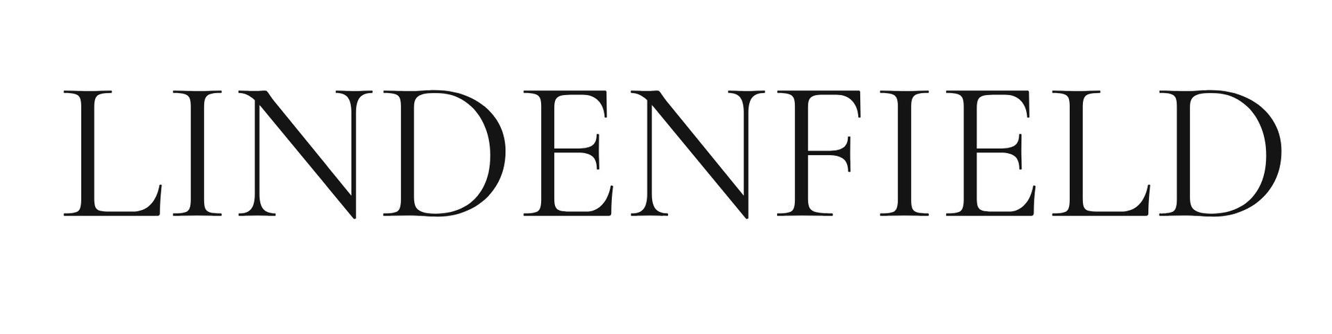 LINDENFIELD-tekstlogo in een schreeflettertype.