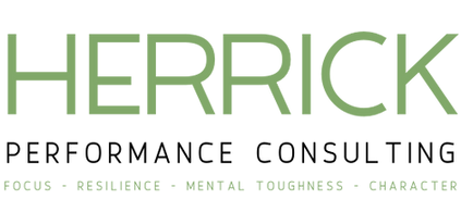The logo for herrick performance consulting focus resilience mental toughness character