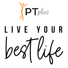 A logo for pt plus that says `` live your best life ''.