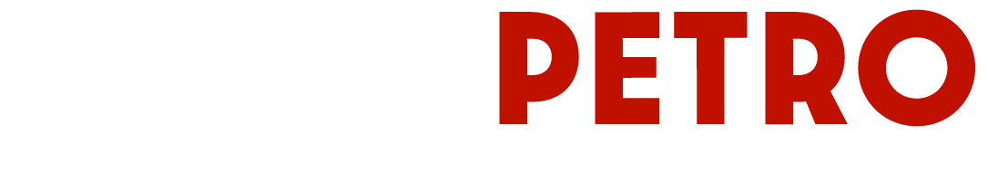 The word petro is written in red on a white background