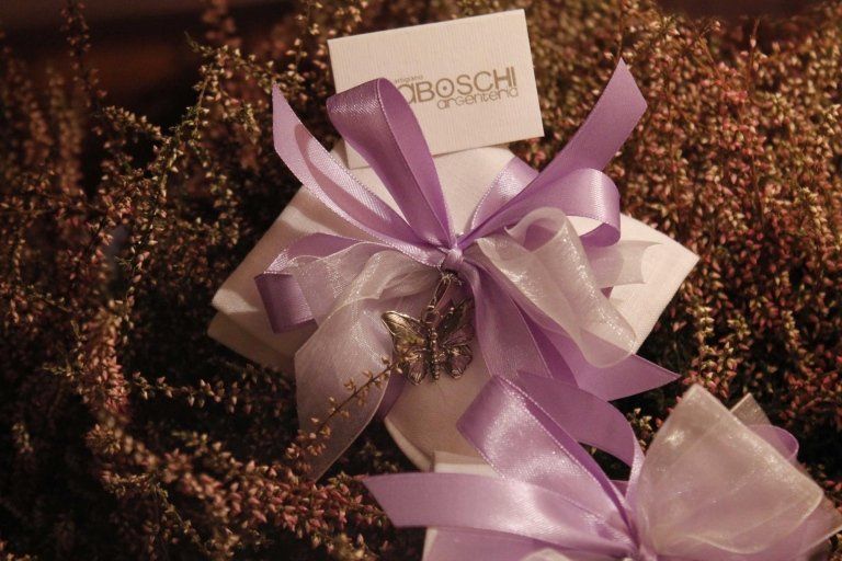 Bomboniere con inserto in argento