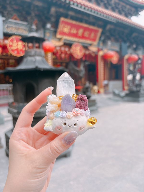 香港黃大仙加持水晶小豆丁