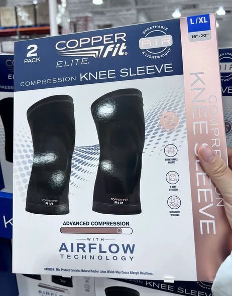 Copper Fit Elite 壓力護膝一盒2入組