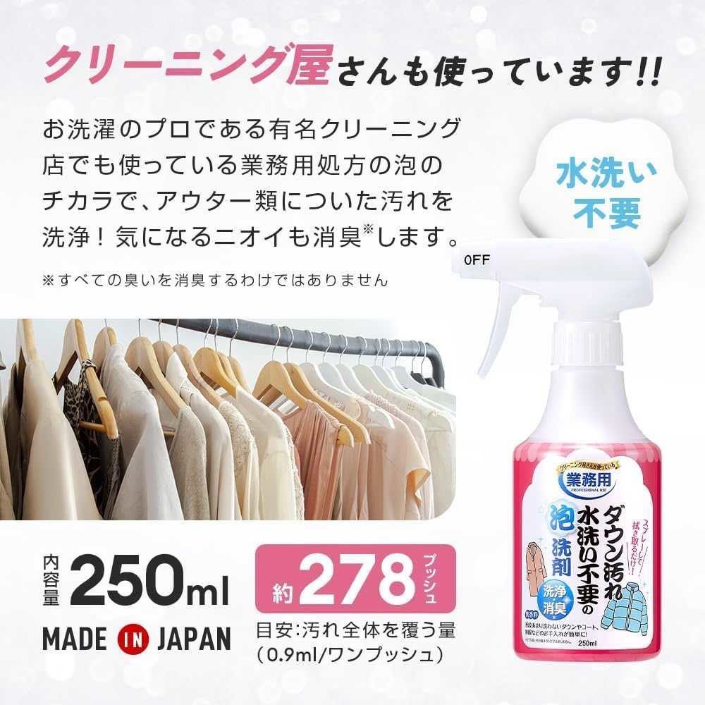 日本AIMEDIA專業級免水洗羽絨泡沫清潔劑250ml