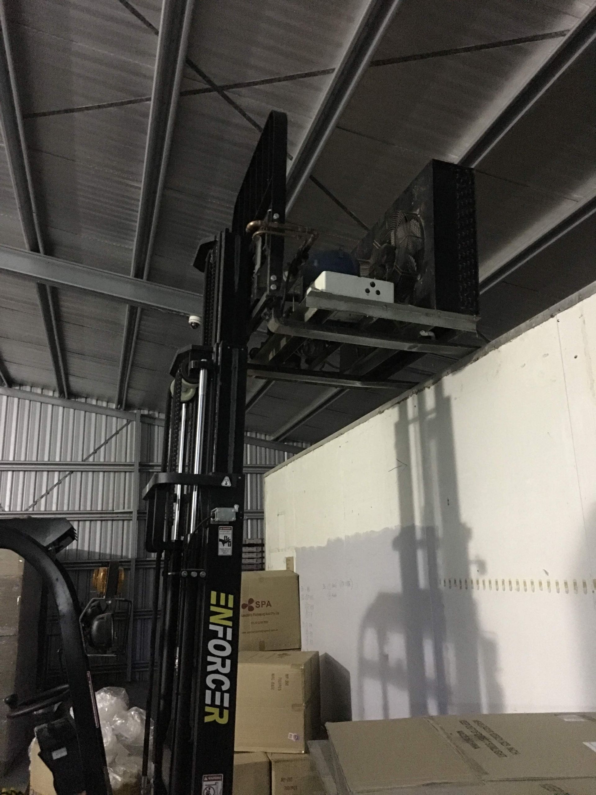 A Room With a Lot of Shelves and Fans in It — Chillzone Refrigeration and Air Conditioning in Morayfield, QLD