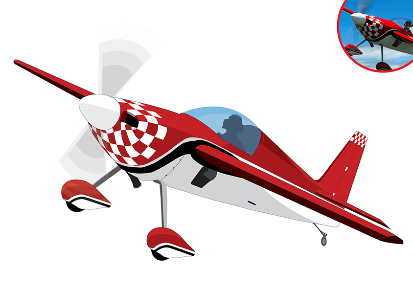 stunt plane vector